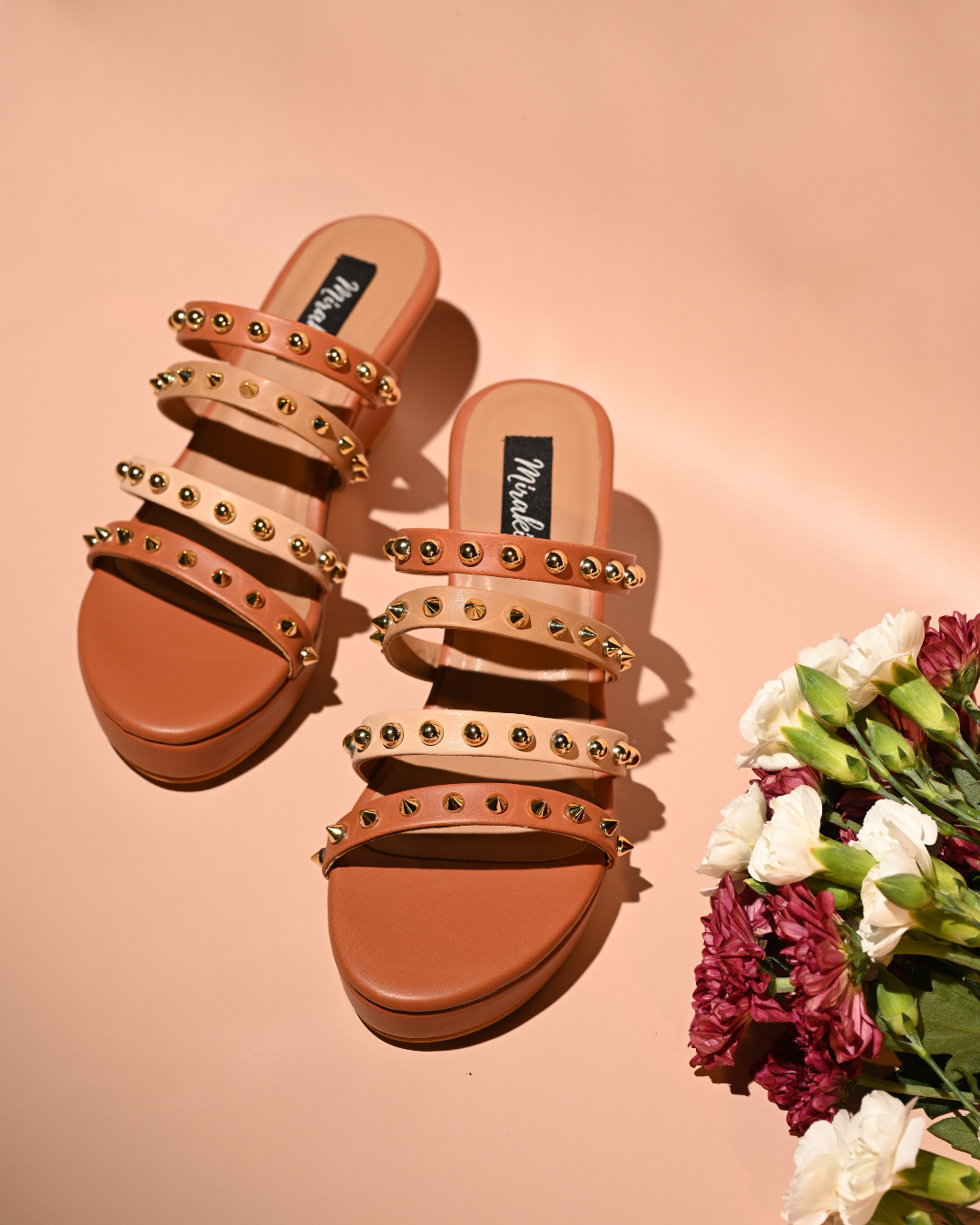 Strappy Studded Wedges