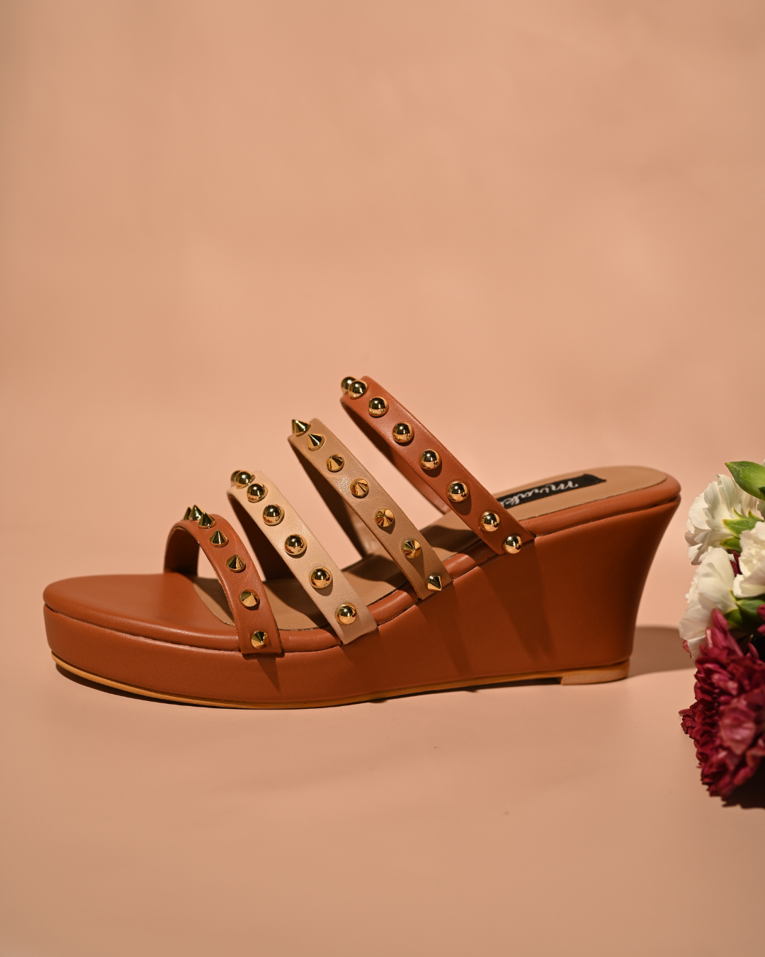 Strappy Studded Wedges
