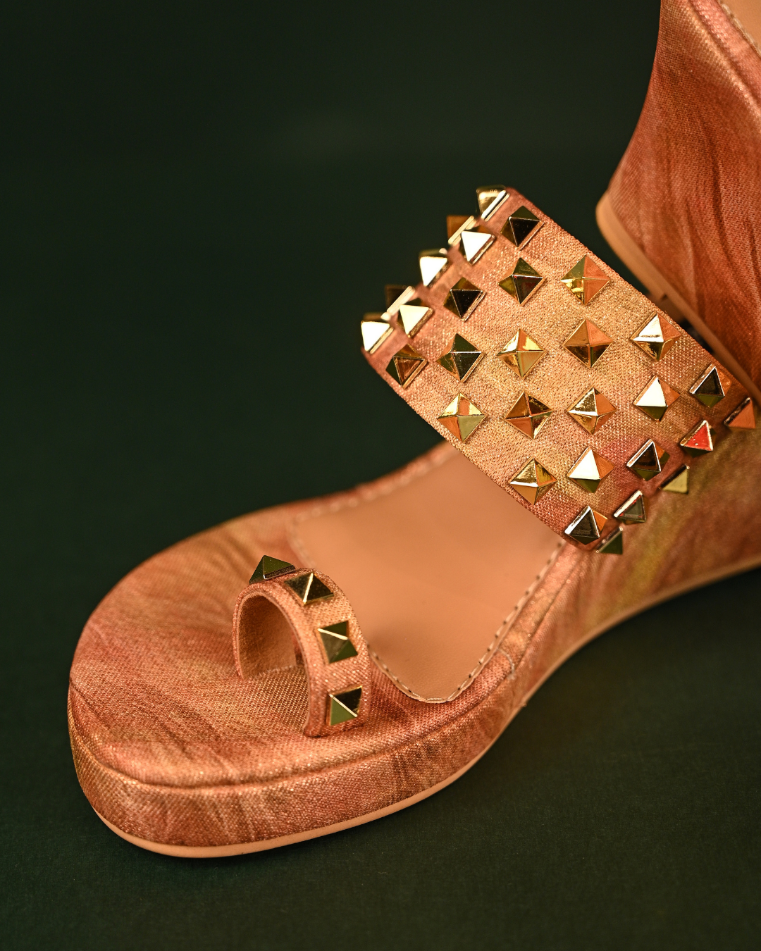 Wedges With Gold Studs