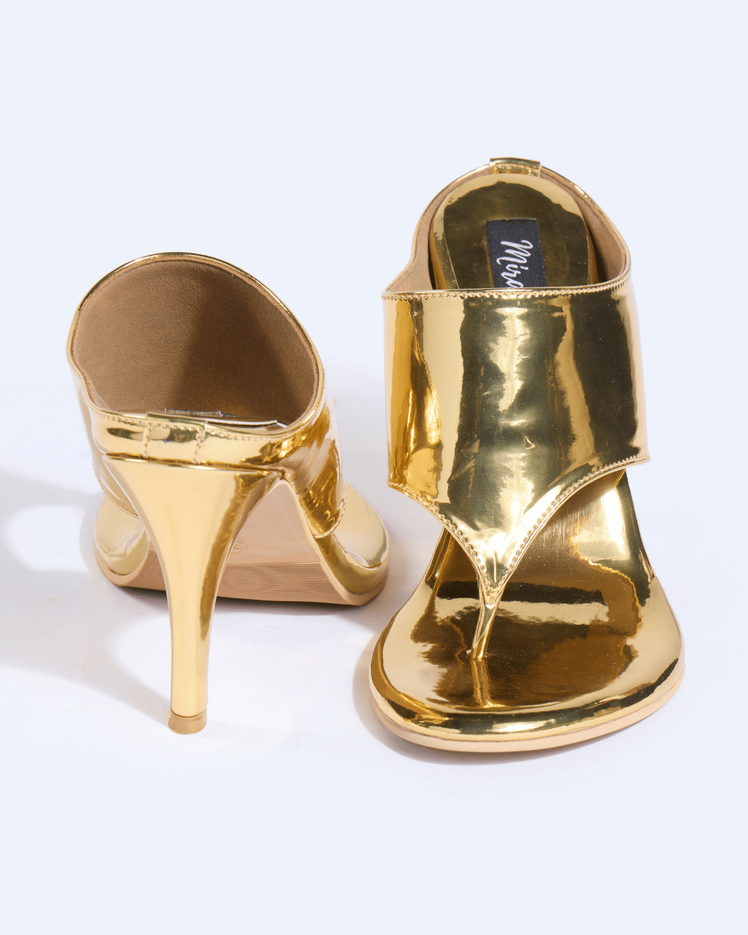 Liquid Gold Metallic Heels