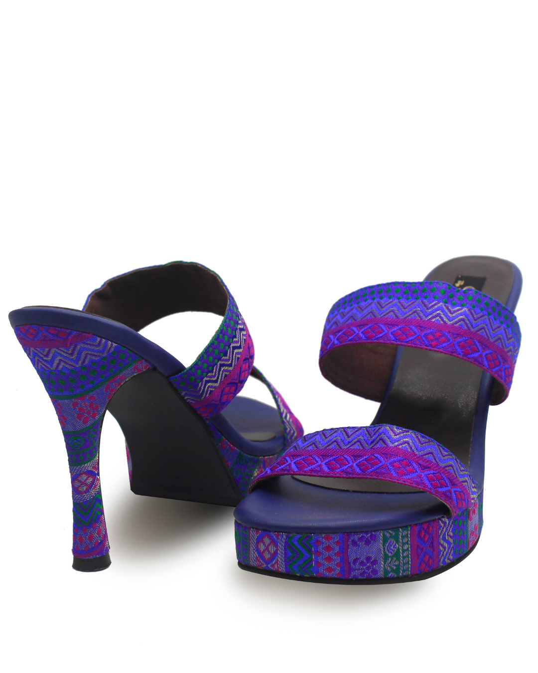 Brocade Heels With Lift