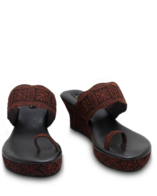 Brown Thread Work Wedges