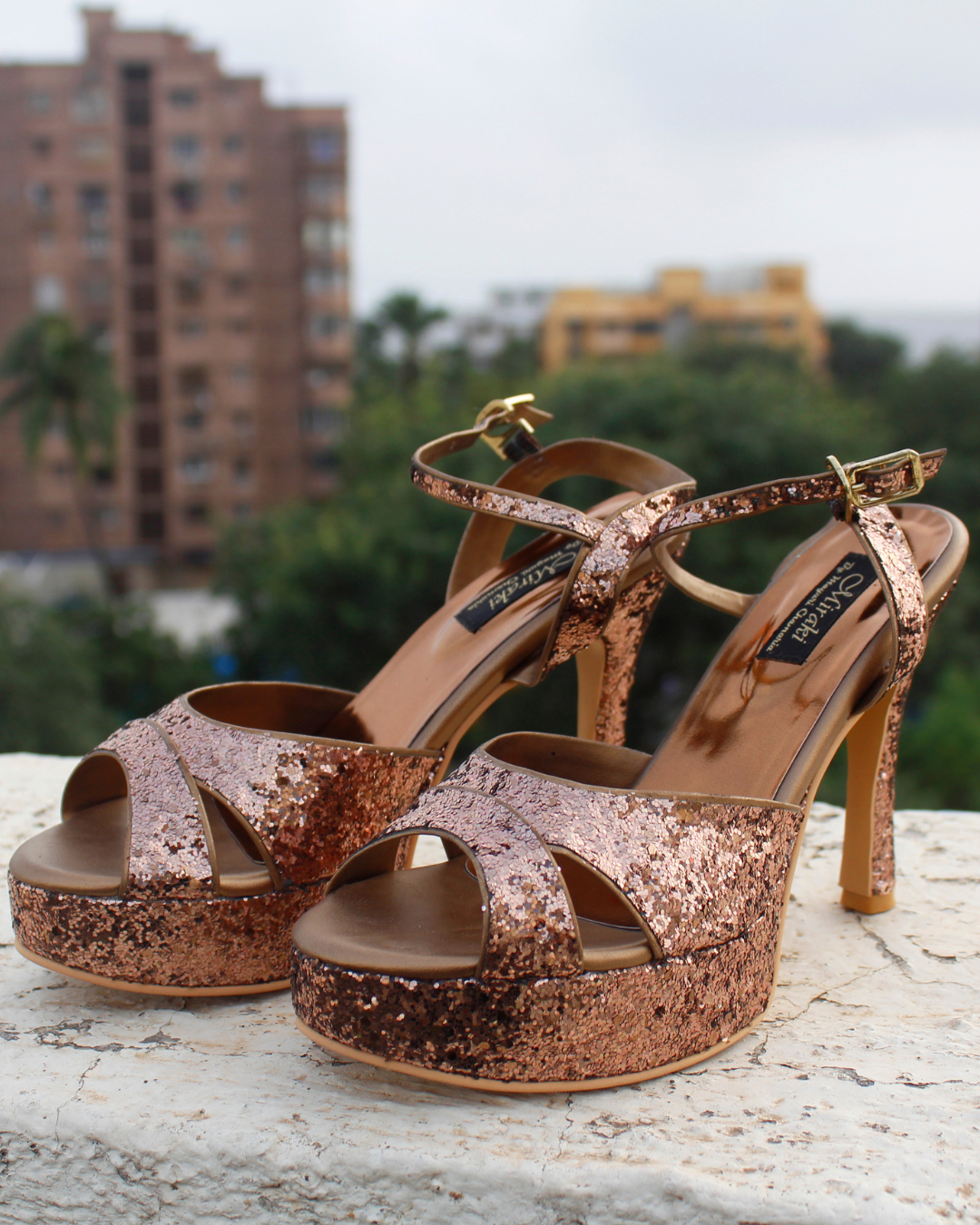 Antique Shimmer Lift Heels