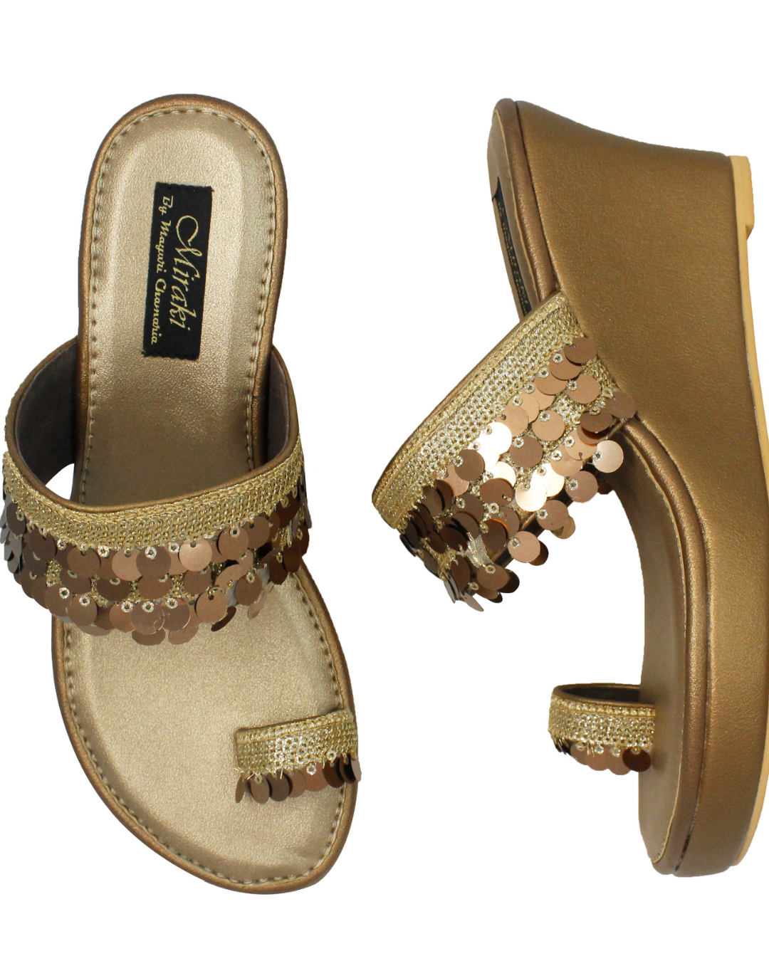 Antique Dangling Sequins Wedges