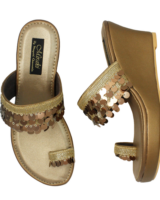 Antique Dangling Sequins Wedges