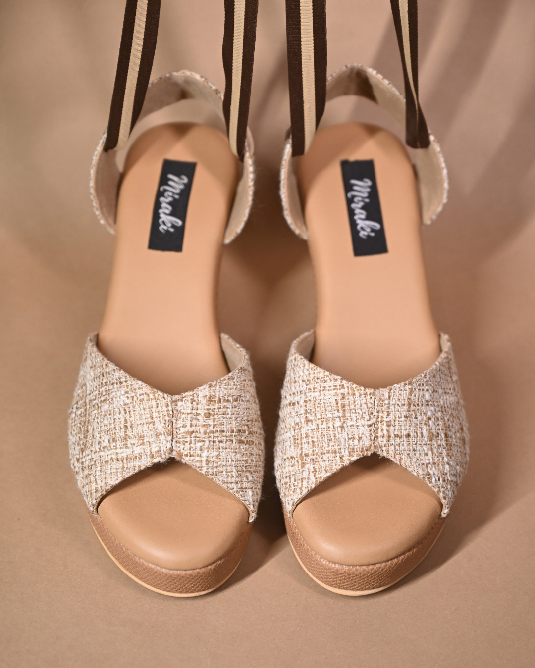 Jute Tie Up Wedges