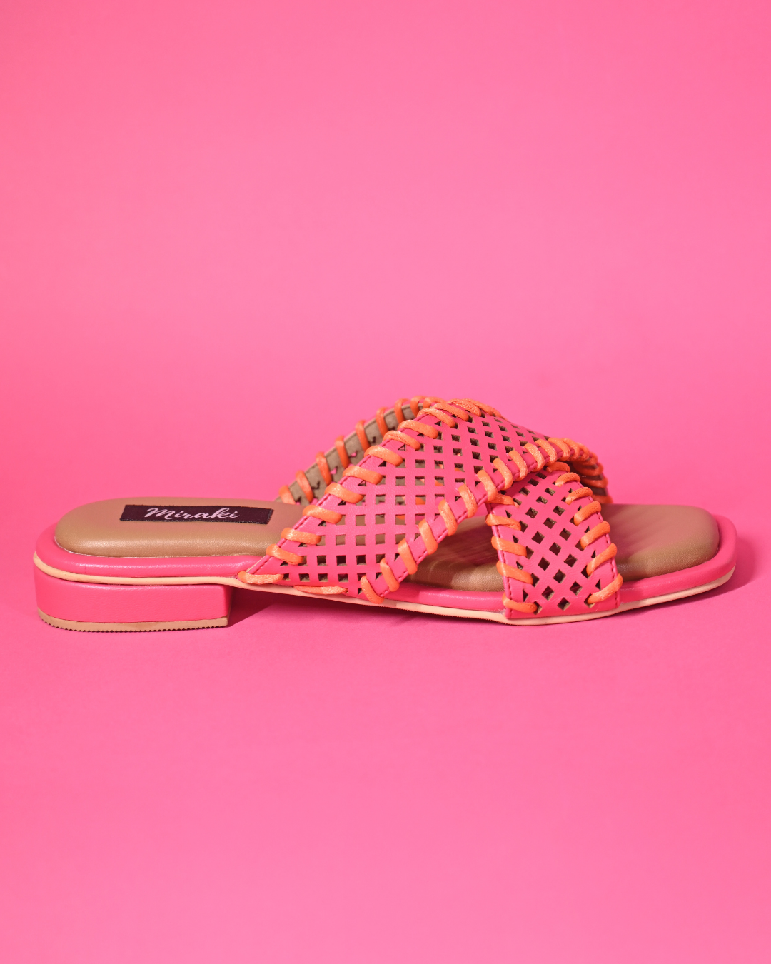 Bright Pink Slip On Extra Soft Sandals