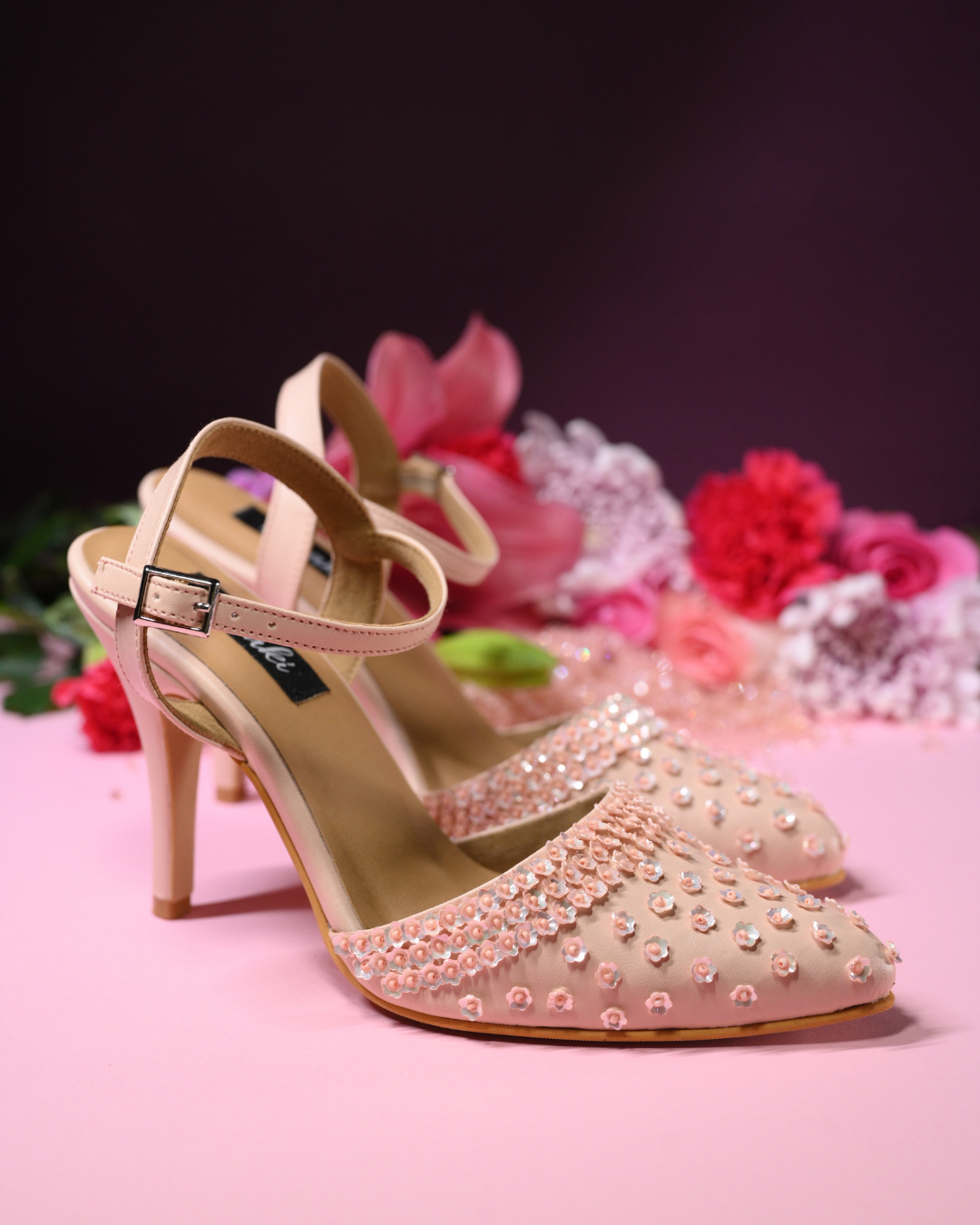 Pointed Toe Heels With Ankle Straps