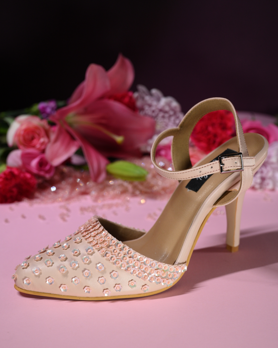 Pointed Toe Heels With Ankle Straps