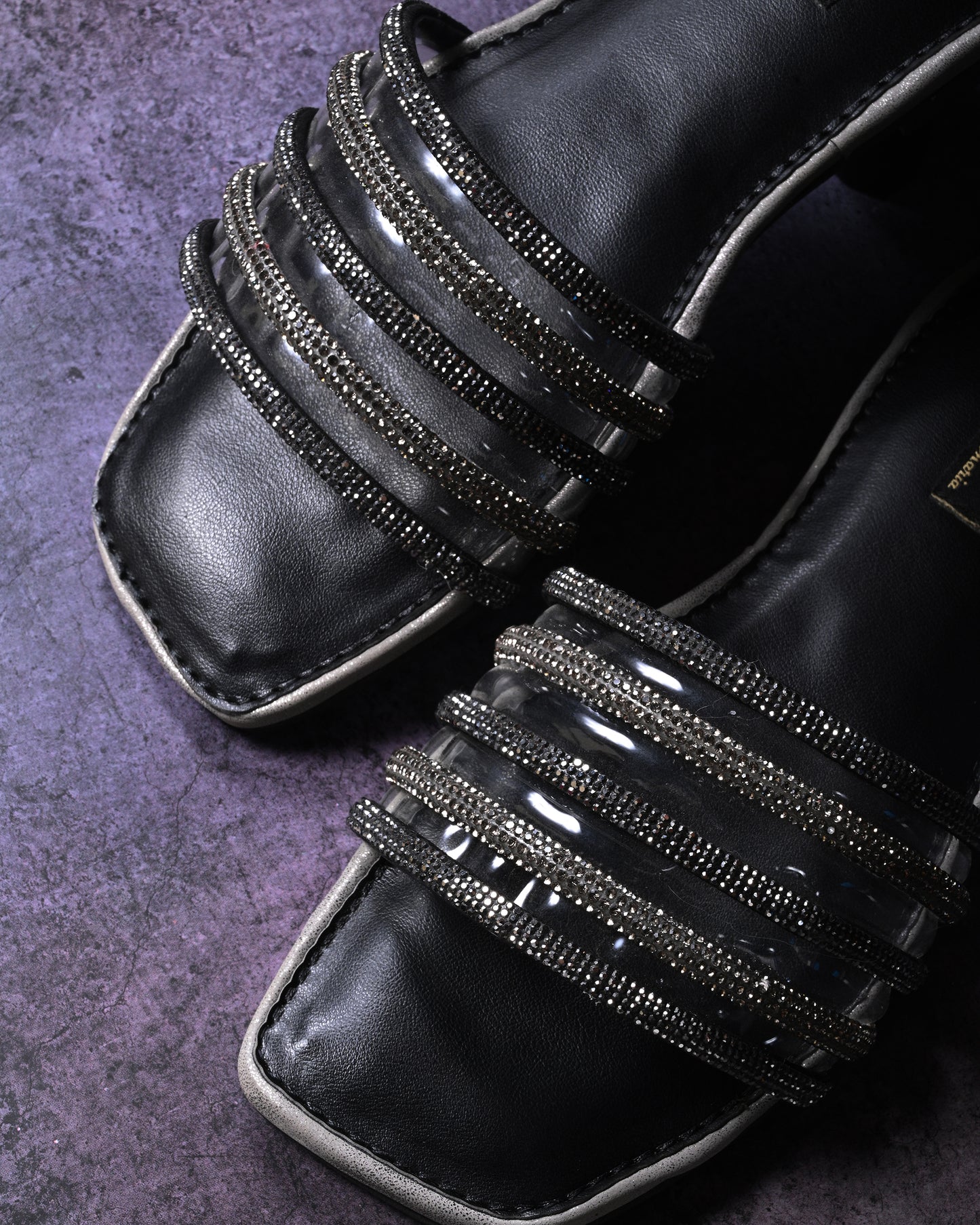 Strappy Rhinestone Flats