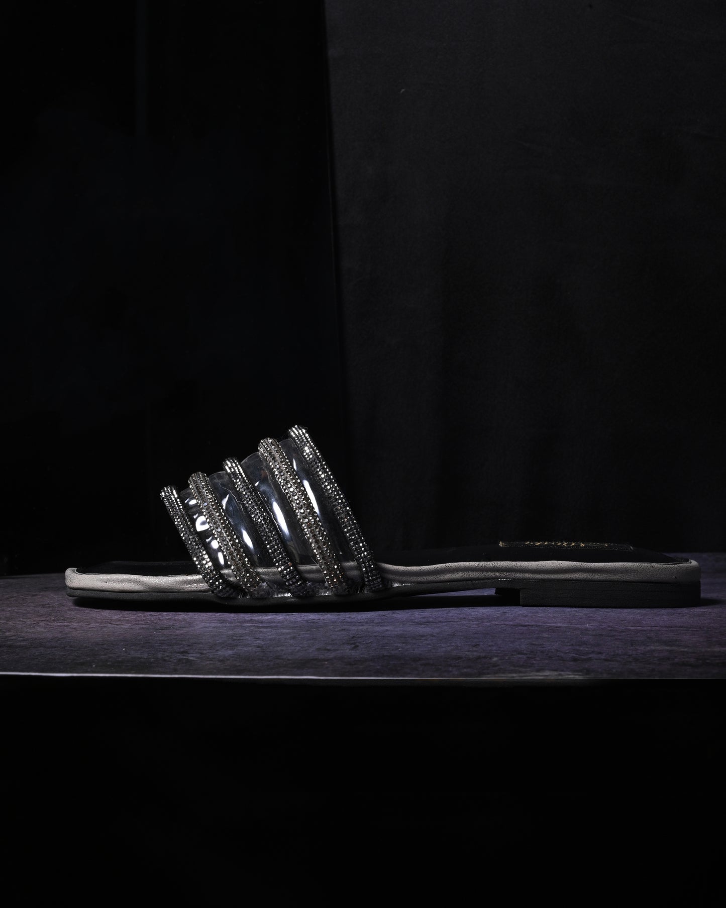 Strappy Rhinestone Flats