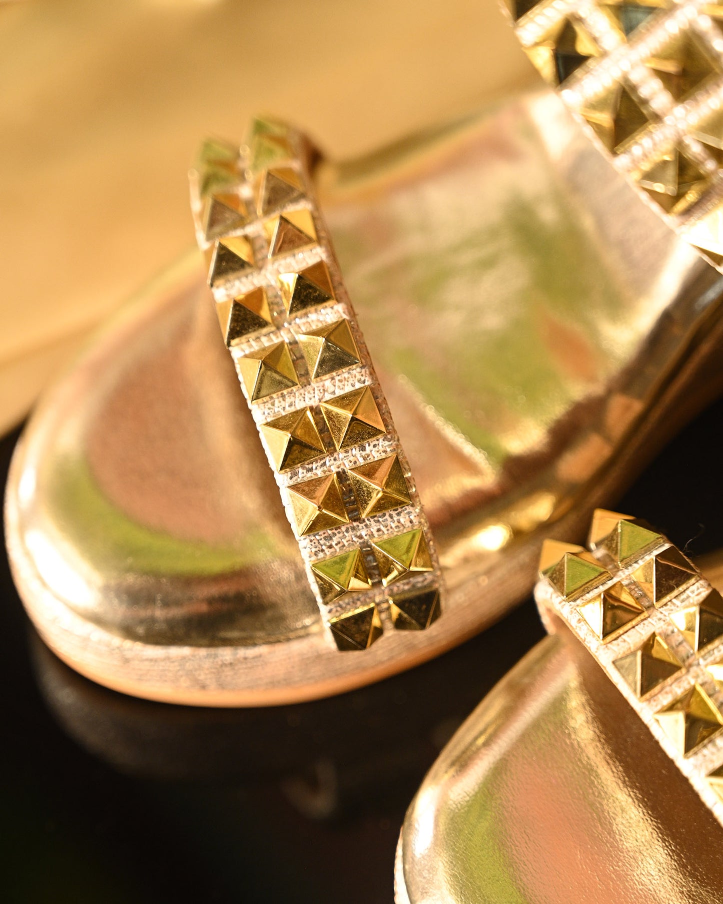 Gold Studded Wedges