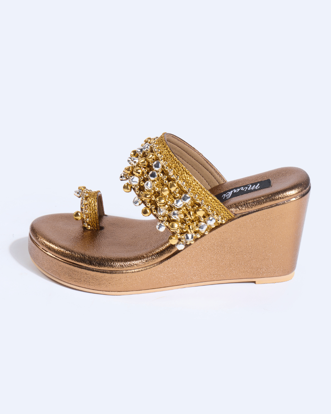 Gold & Silver Ghungroo Handwork Wedges