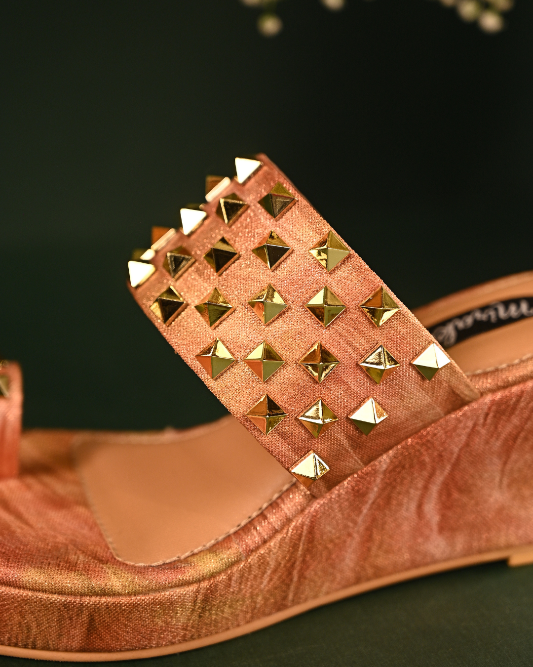 Wedges With Gold Studs