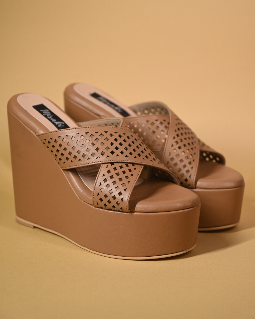 Nude Breathable Slip On Wedges