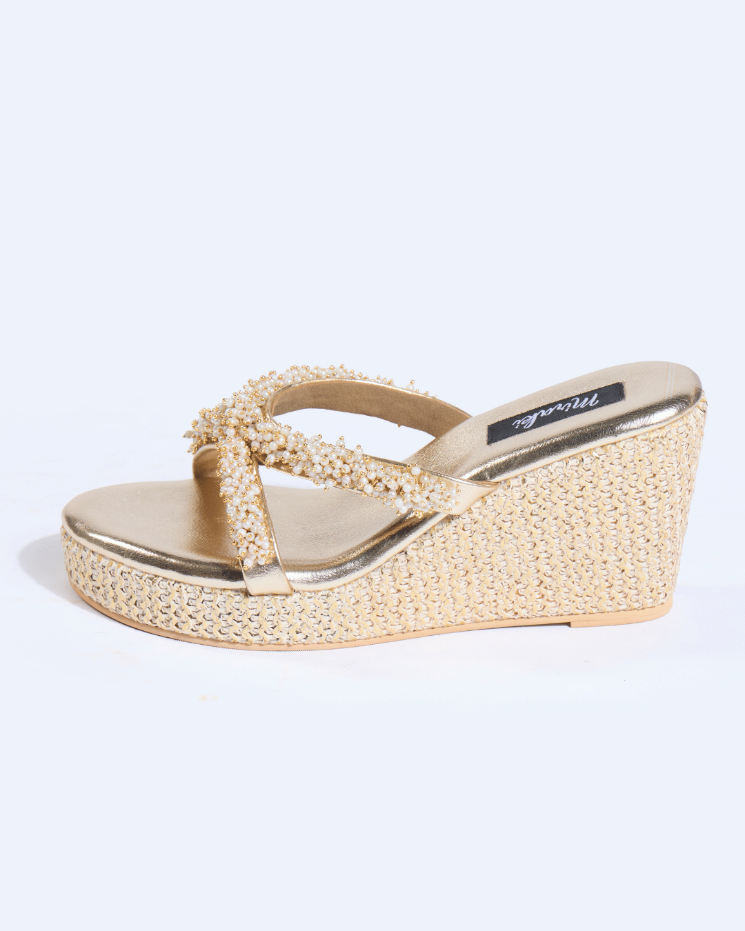 Pearl Cluster Jute Wedges
