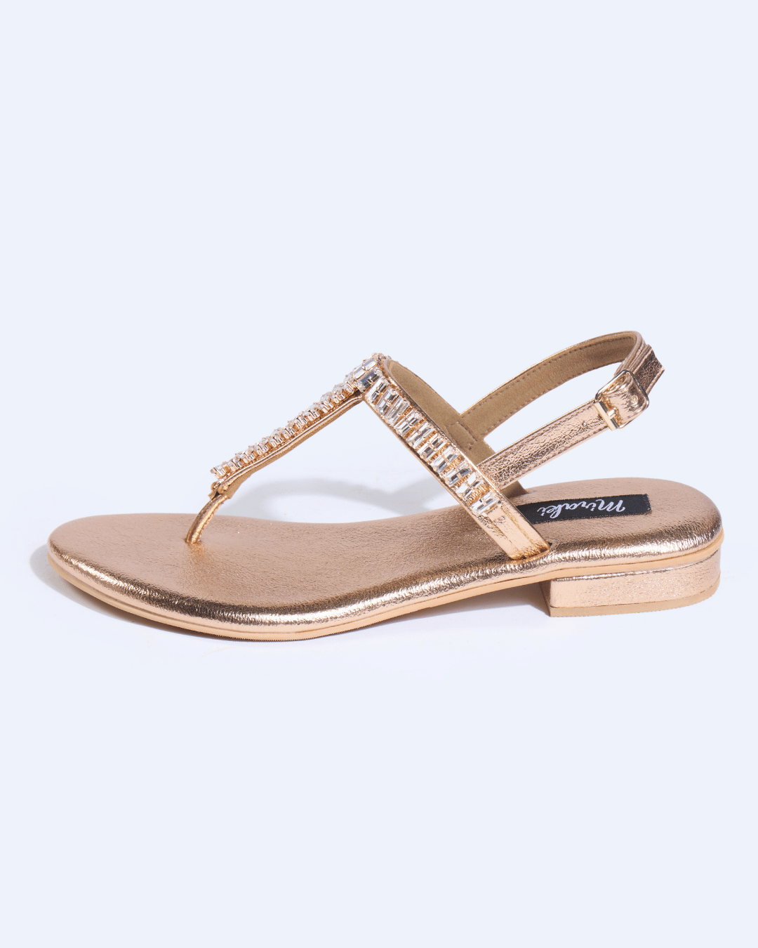 Crystal T-Strap Flats