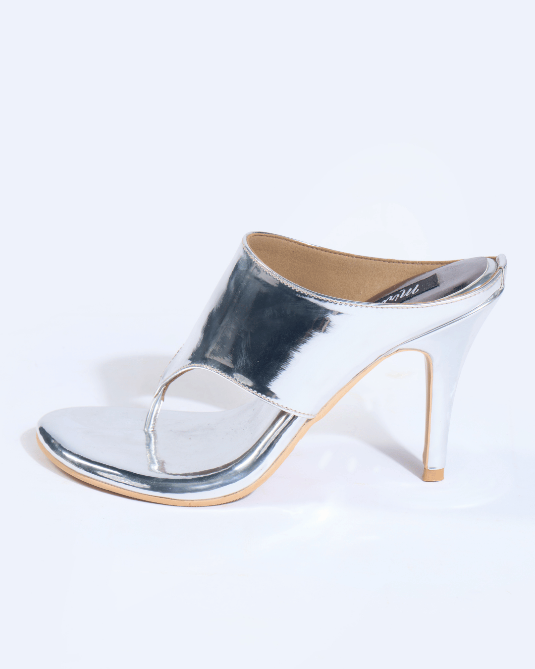 Liquid Silver Metallic Heels