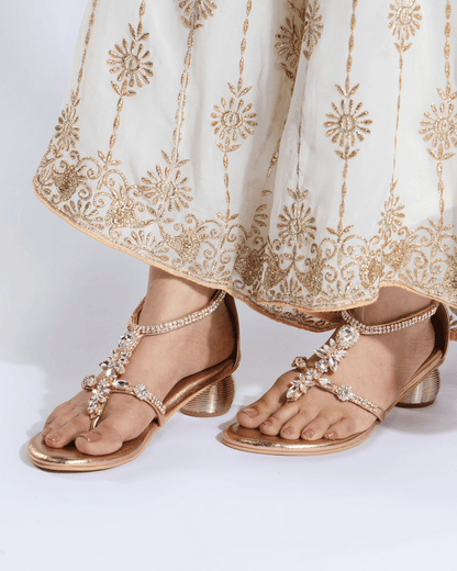 Rose Gold Crystal Statement Heels