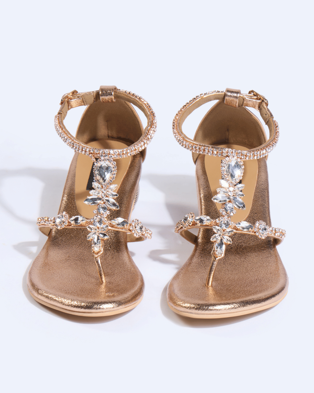 Rose Gold Crystal Statement Heels