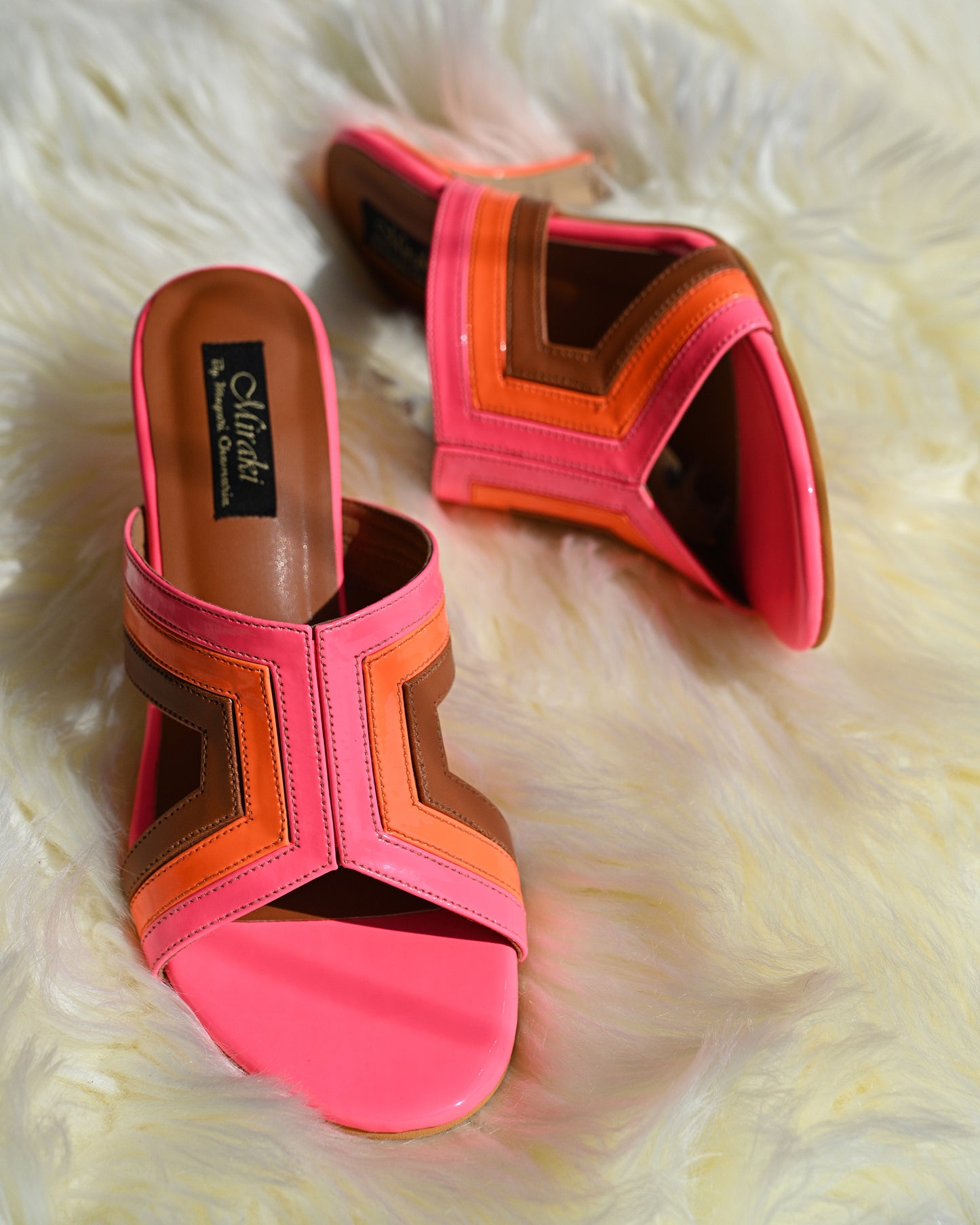 Neon Stiletto Slip-Ons