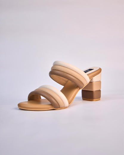 Neutral Ombre Triple-Band Heels
