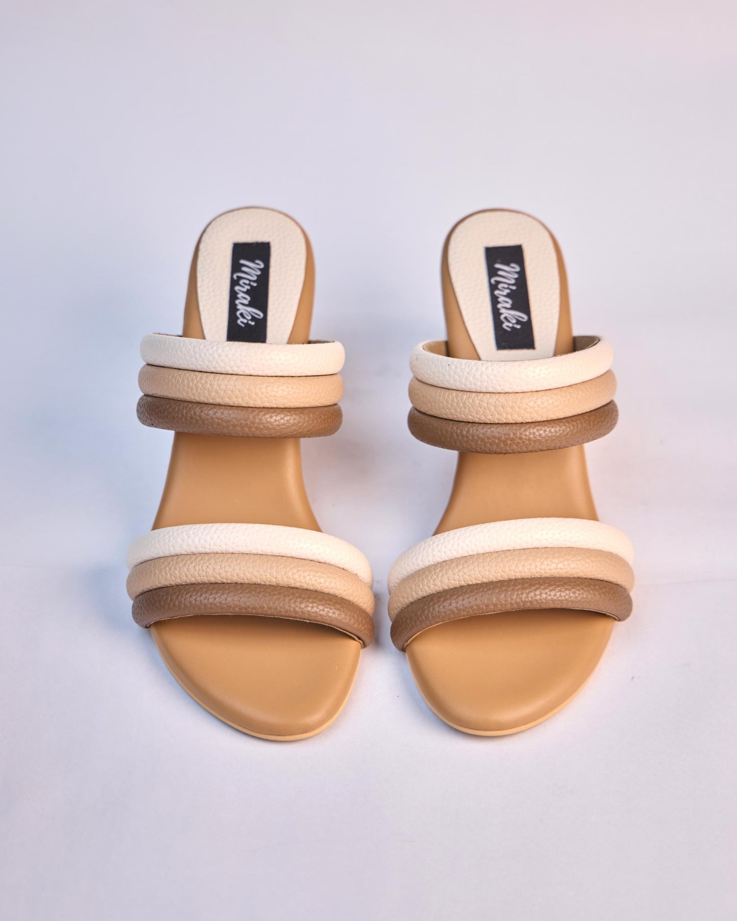 Neutral Ombre Triple-Band Heels