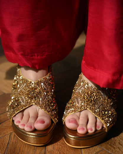 Gold Handwork Wedge