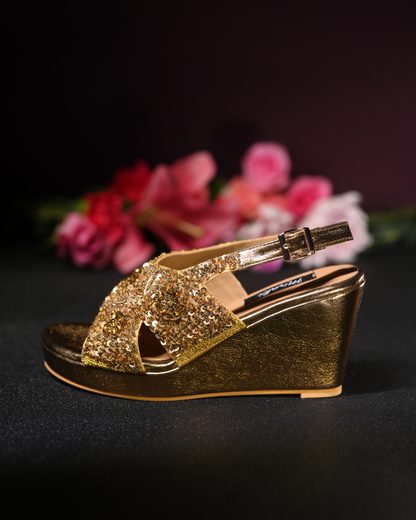 Gold Handwork Wedge