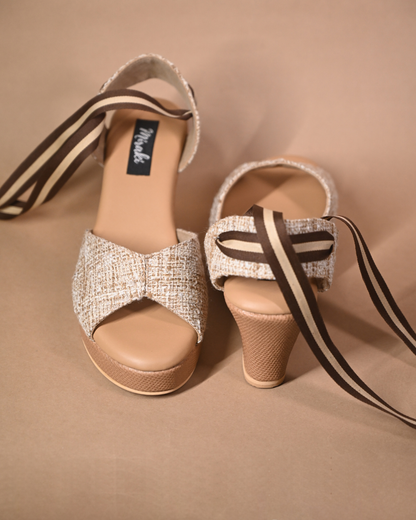 Jute Tie Up Wedges