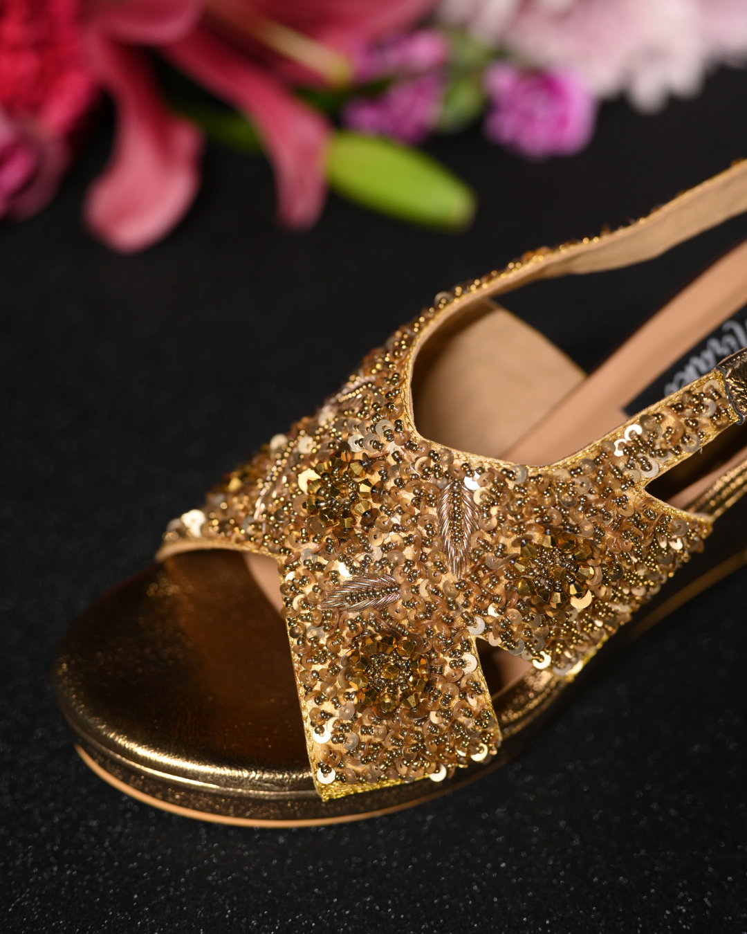 Gold Handwork Wedge