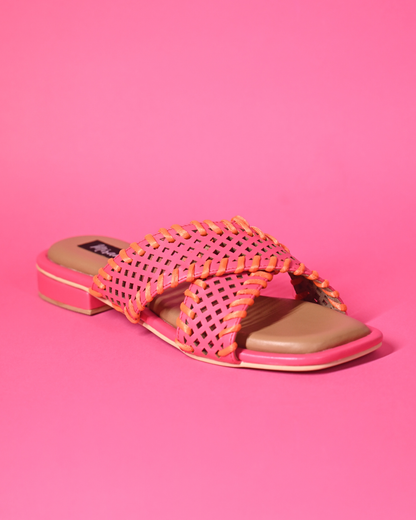 Bright Pink Slip On Extra Soft Sandals
