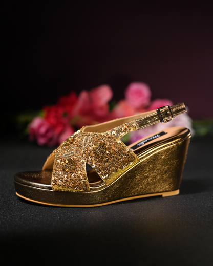 Gold Handwork Wedge