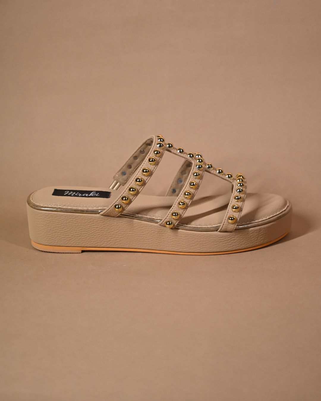 Studded Slip On Platform Flats