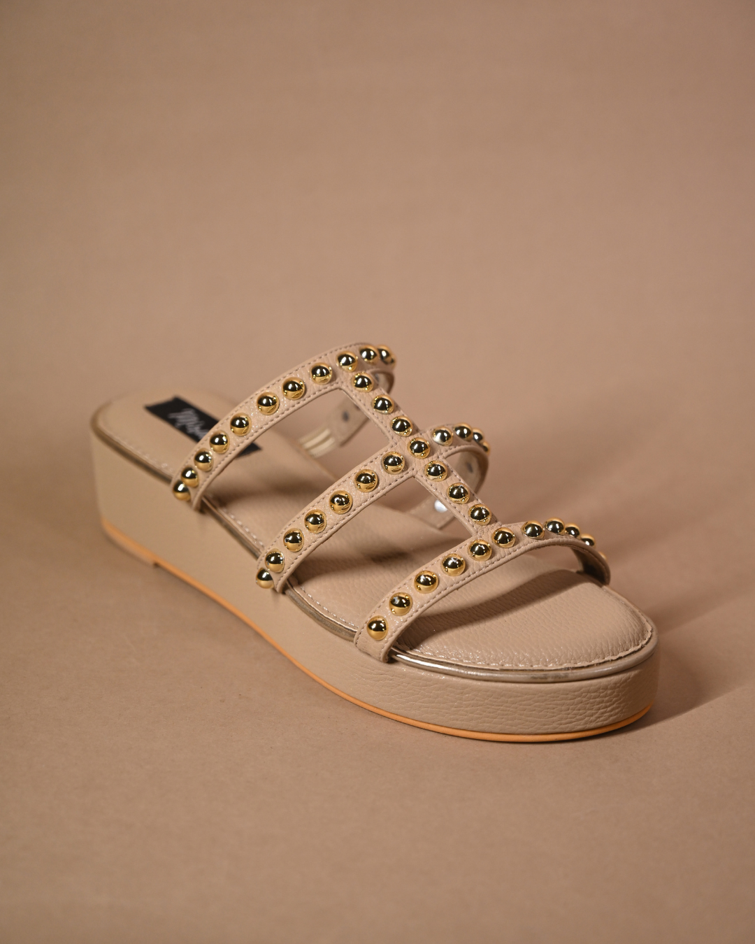 Studded Slip On Platform Flats