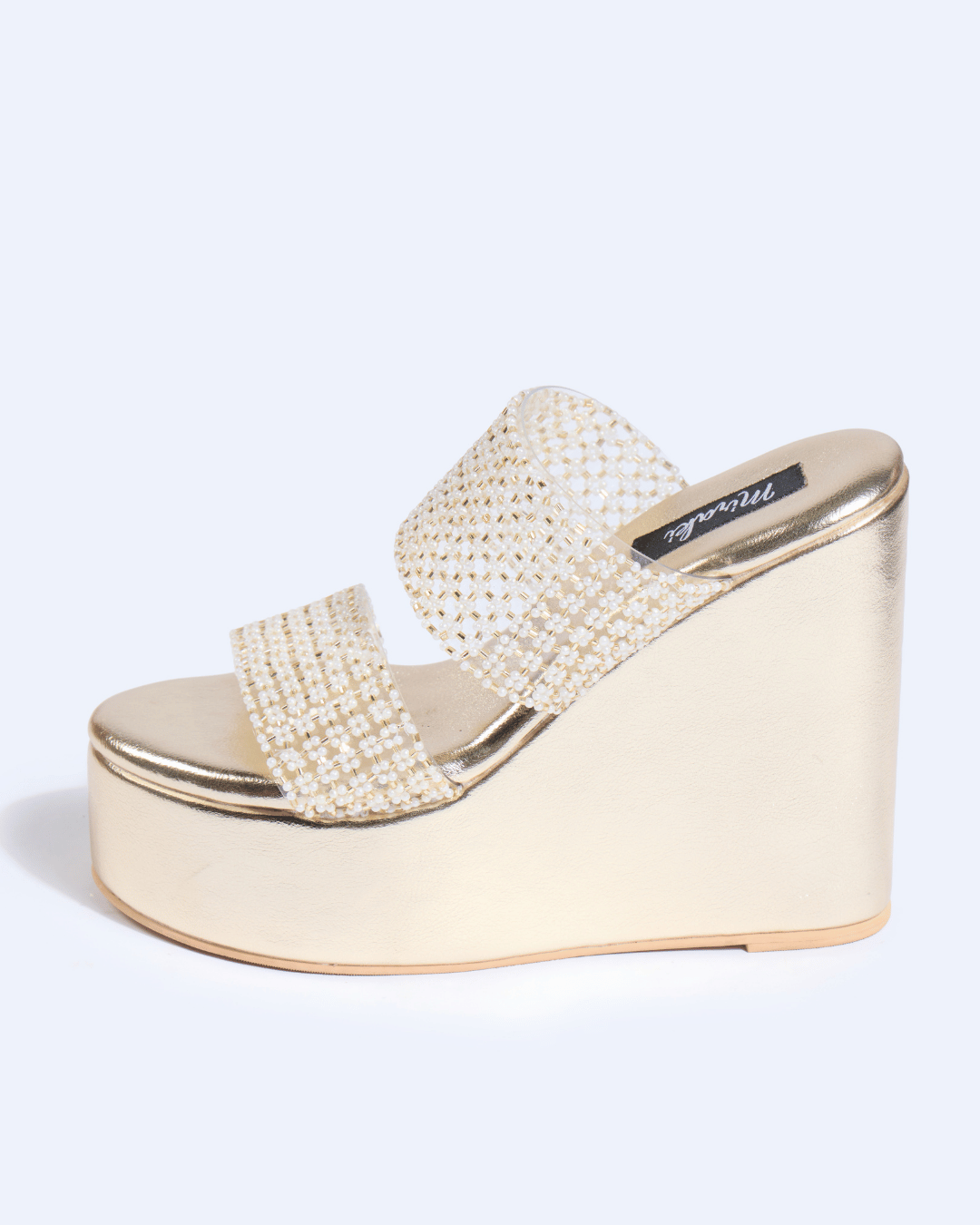 Pearl And Gold Handwork Wedges