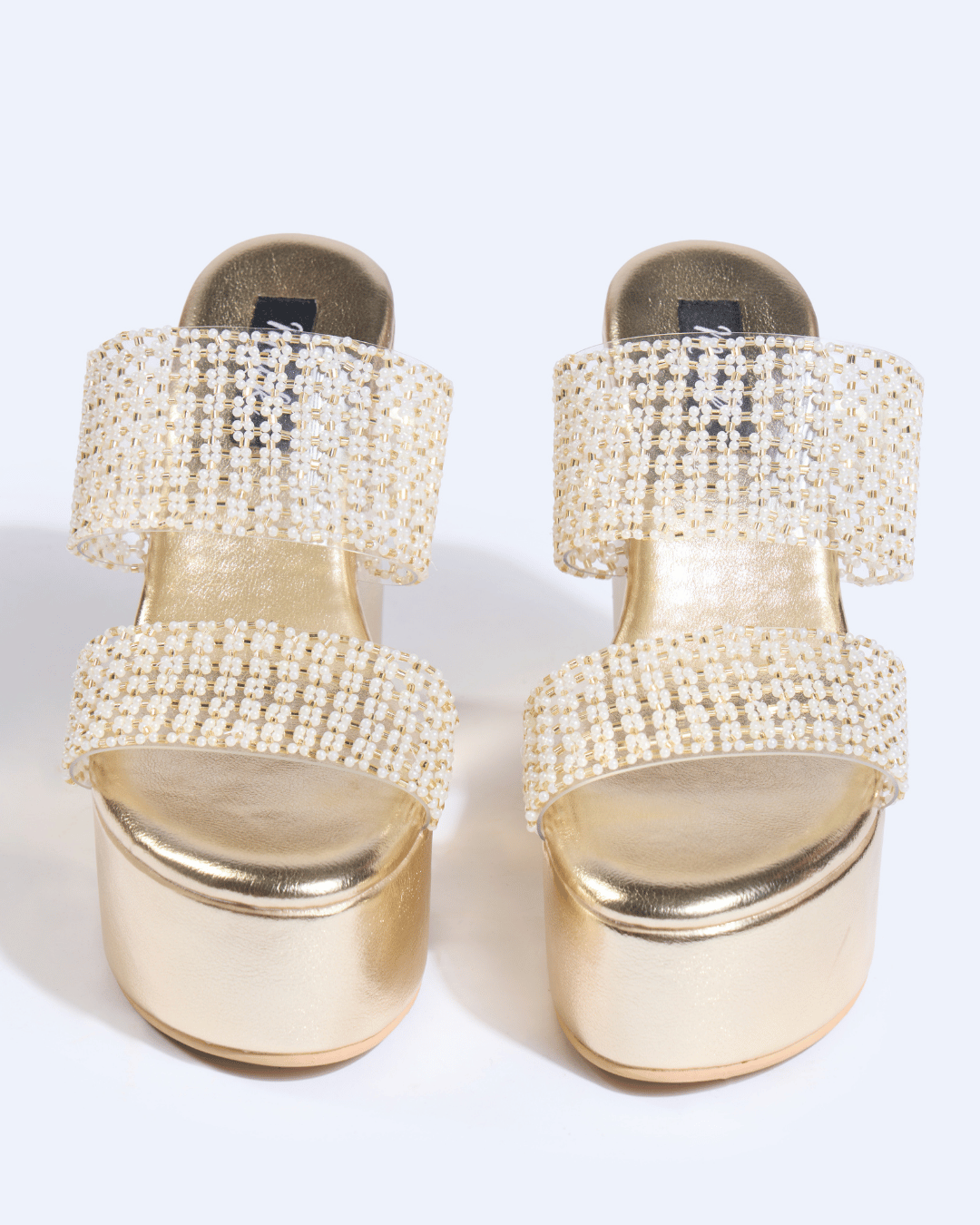Pearl And Gold Handwork Wedges