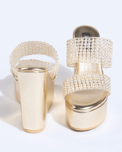Pearl And Gold Handwork Wedges